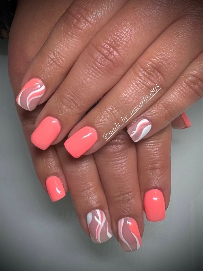 coral nail designs Niche Utama Home Coral nails  Coral nails with design, Coral nails, Peach nails