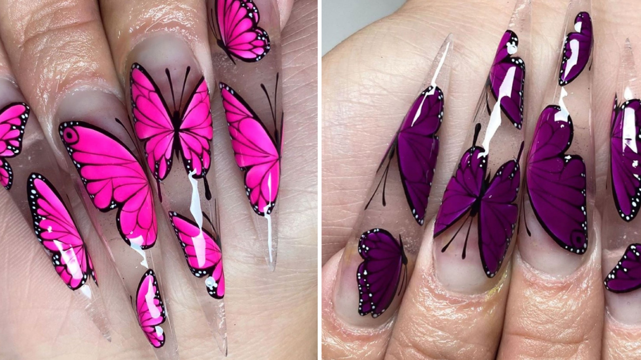 butterfly nail designs Niche Utama Home Nail Artist Creates Color-Changing Butterfly Manicure — See Photo