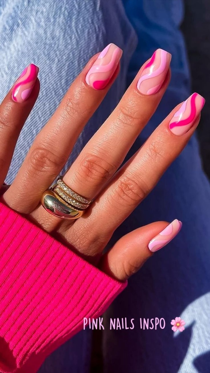summer pink nail designs Niche Utama Home PINK NAILS INSPO 🌸  Pink acrylic nails, Simple acrylic nails