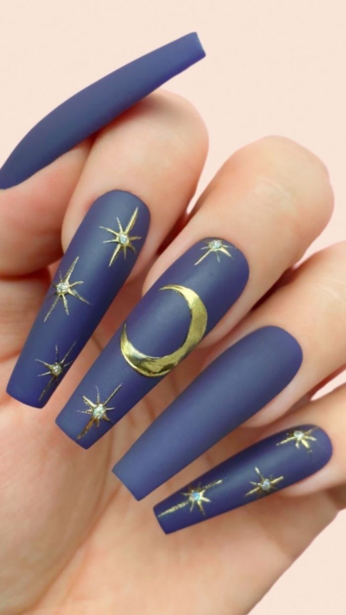 dark blue nail designs Niche Utama Home Wine Down  Blue nails, Blue acrylic nails, Navy blue nails