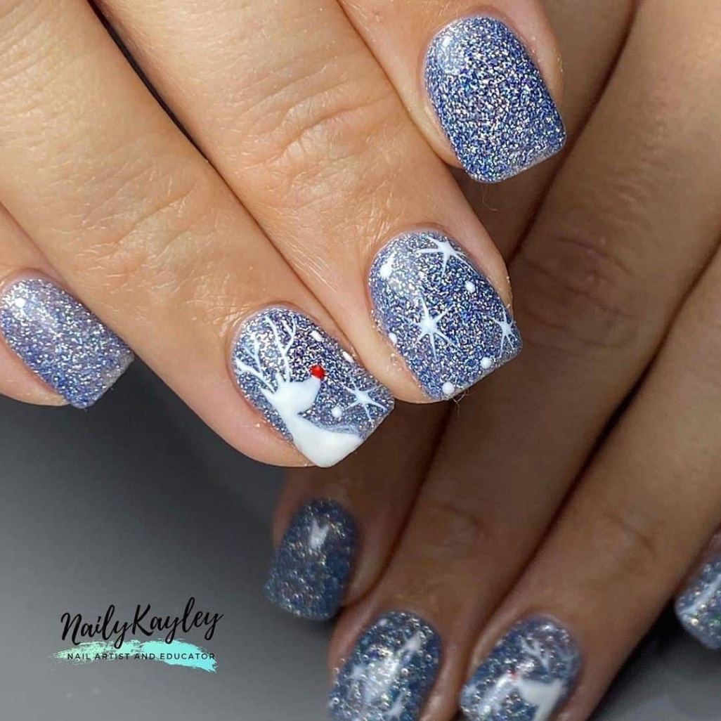 blue christmas nail designs Niche Utama Home Top  Blue Christmas Nail Design Ideas ( Version)  Blue